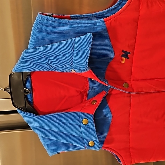 💕AVIATOR NATION💕 Reversible Sleeveless Corduroy Vest ~ Red & Blue Small - Picture 3 of 12